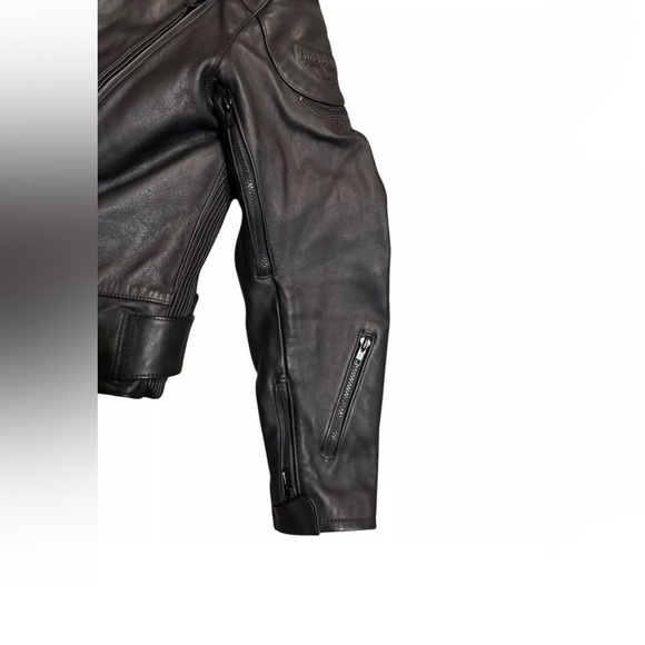 First Gear S Pilot Black Leather Jacket With Thermoliner Size 44 Motorcycle - Picture 5 of 14